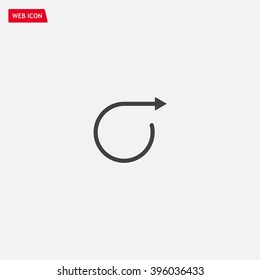 rotation arrows in a circle web icon. vector design
