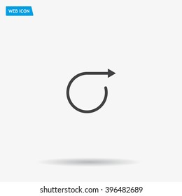 rotation arrows in a circle web icon. vector design