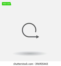 rotation arrows in a circle web icon. vector design