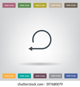 rotation arrows in a circle web icon. vector design