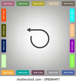 rotation arrows in a circle web icon. vector design