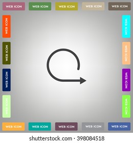 rotation arrows in a circle web icon. vector design