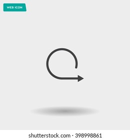 rotation arrows in a circle web icon. vector design