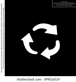 rotation arrows in a circle web icon. vector design
