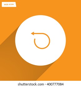 rotation arrows in a circle web icon. vector design
