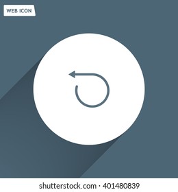 rotation arrows in a circle web icon. vector design