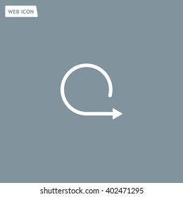 rotation arrows in a circle web icon. vector design
