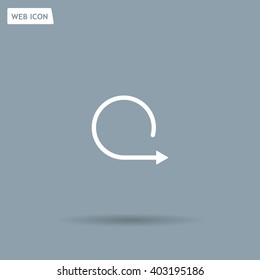 rotation arrows in a circle web icon. vector design