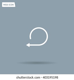 rotation arrows in a circle web icon. vector design