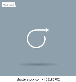 rotation arrows in a circle web icon. vector design