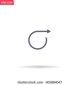 rotation arrows in a circle web icon. vector design