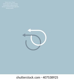 rotation arrows in a circle web icon. vector design
