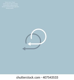 rotation arrows in a circle web icon. vector design