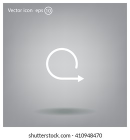 rotation arrows in a circle web icon. vector design