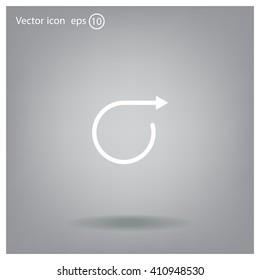 rotation arrows in a circle web icon. vector design