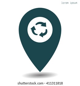 rotation arrows in a circle web icon. vector design