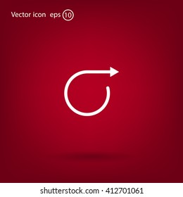 rotation arrows in a circle web icon. vector design