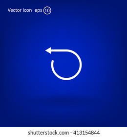 rotation arrows in a circle web icon. vector design