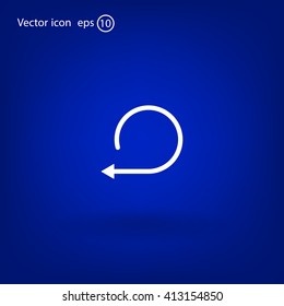 rotation arrows in a circle web icon. vector design