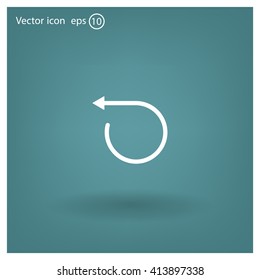 rotation arrows in a circle web icon. vector design