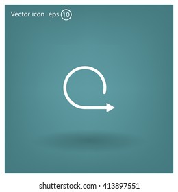 rotation arrows in a circle web icon. vector design