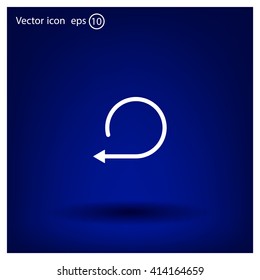rotation arrows in a circle web icon. vector design