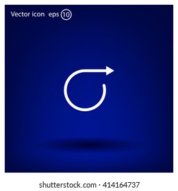 rotation arrows in a circle web icon. vector design