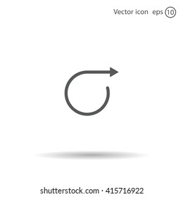 rotation arrows in a circle web icon. vector design