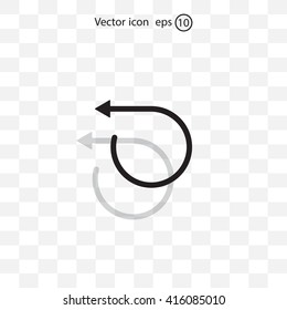 rotation arrows in a circle web icon. vector design