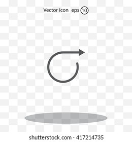 rotation arrows in a circle web icon. vector design