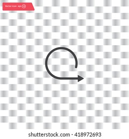 rotation arrows in a circle web icon. vector design