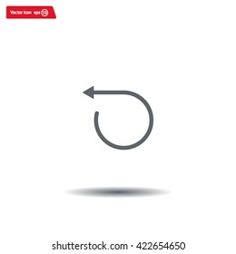 rotation arrows in a circle web icon. vector design