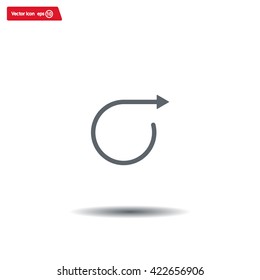 rotation arrows in a circle web icon. vector design