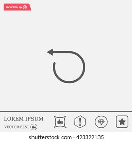 rotation arrows in a circle web icon. vector design