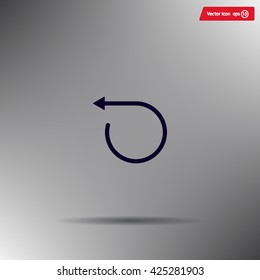 rotation arrows in a circle web icon. vector design