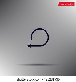 rotation arrows in a circle web icon. vector design