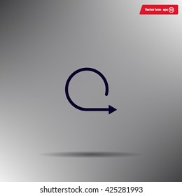 rotation arrows in a circle web icon. vector design