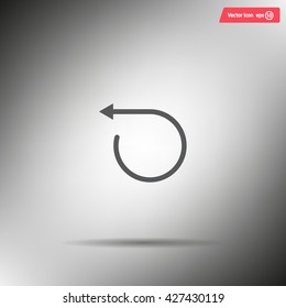 rotation arrows in a circle web icon. vector design