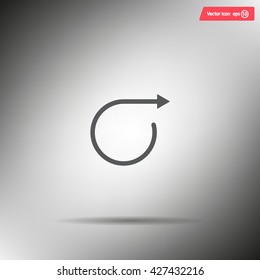 rotation arrows in a circle web icon. vector design
