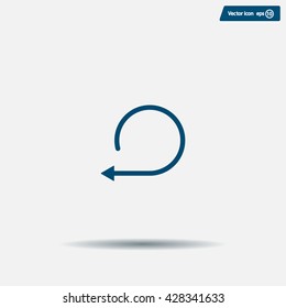 rotation arrows in a circle web icon. vector design