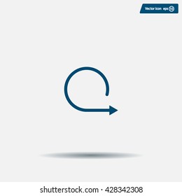 rotation arrows in a circle web icon. vector design