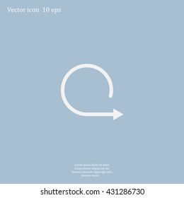 rotation arrows in a circle web icon. vector design
