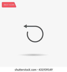 rotation arrows in a circle web icon. vector design