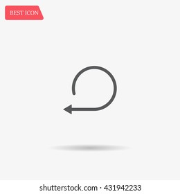 rotation arrows in a circle web icon. vector design