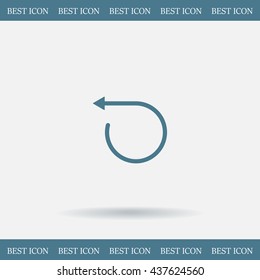 rotation arrows in a circle web icon. vector design
