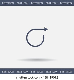 rotation arrows in a circle web icon. vector design