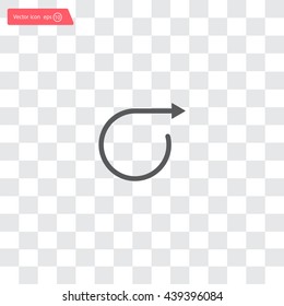 rotation arrows in a circle web icon. vector design