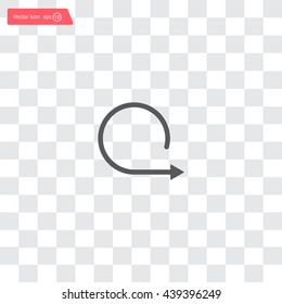 rotation arrows in a circle web icon. vector design