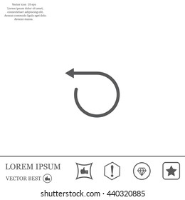 rotation arrows in a circle web icon. vector design