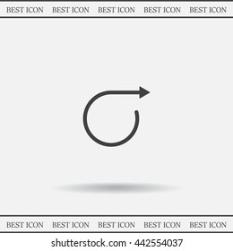 rotation arrows in a circle web icon. vector design